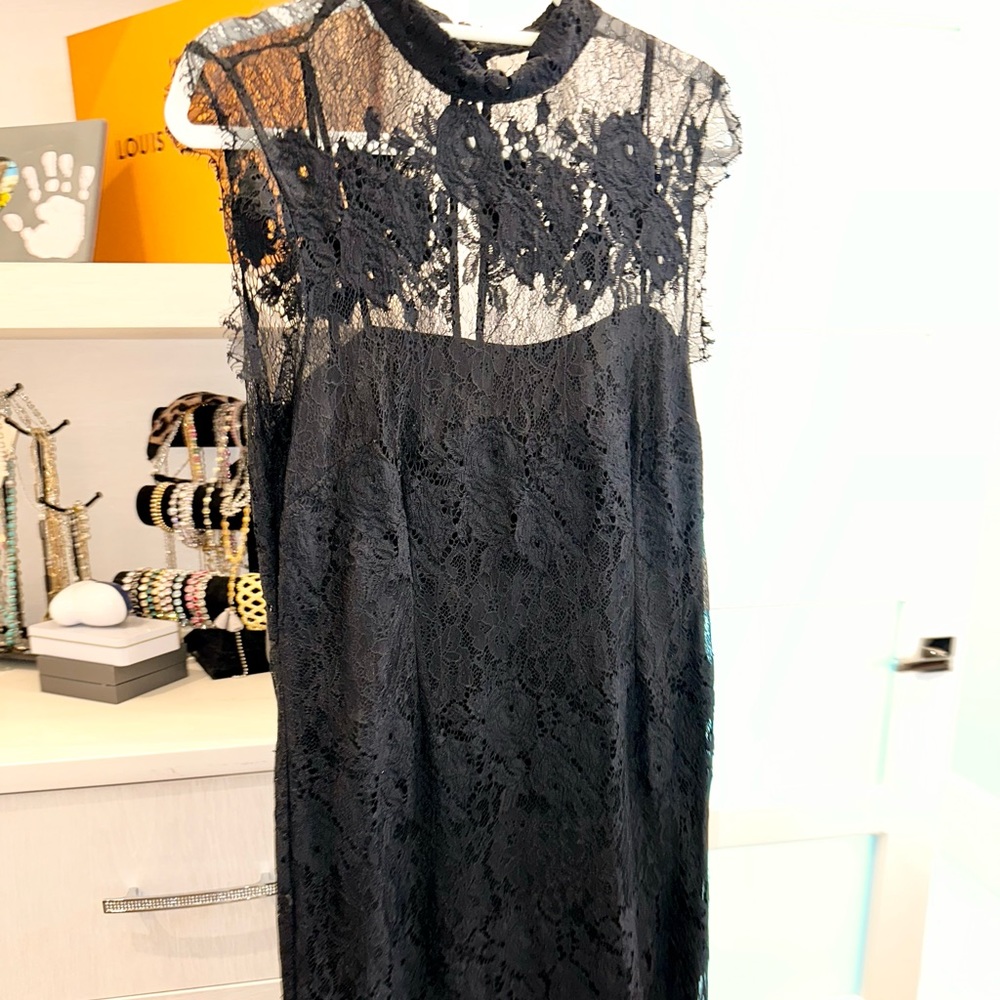 Adalyn Rae large black lace dress EUC